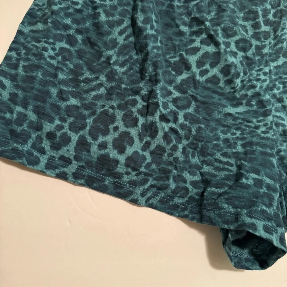 TORRID Sleep Teal Leopard Fare Print Turquoise Shorts women's size 2X (Torrid 2)